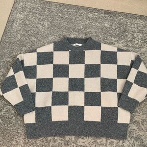 Oak and fort oversized checkered sweater